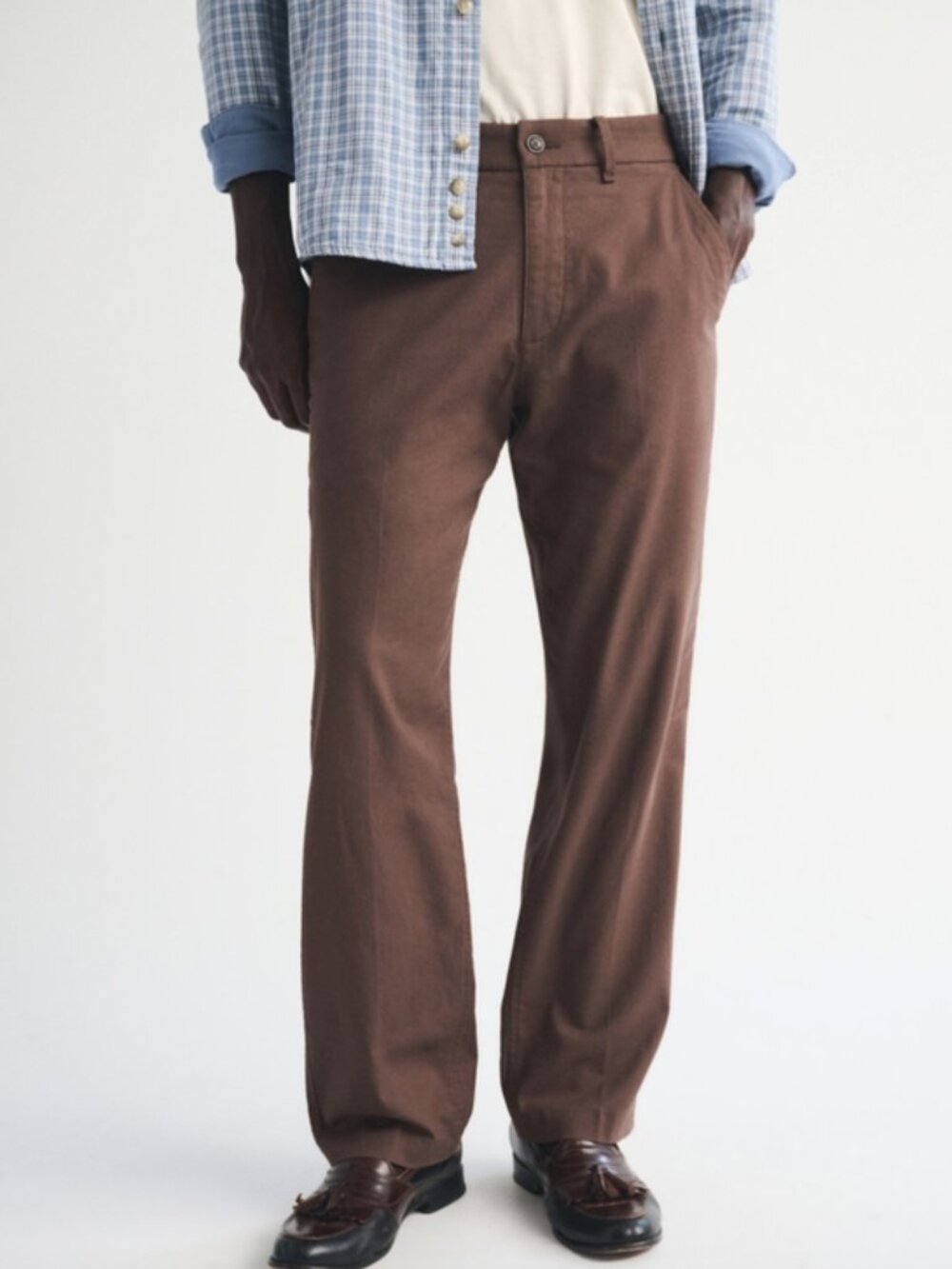 Abercrombie Linen-Blend Relaxed Straight Trouser